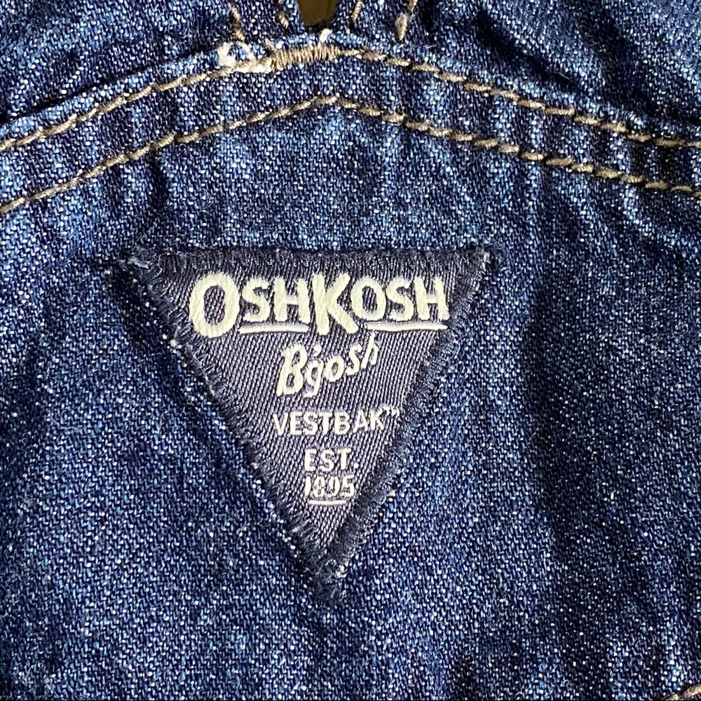 OshKosh Embroidered Football Denim Overalls - Picture 7 of 9